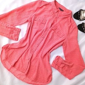 AEO Semi Sheer Print Top